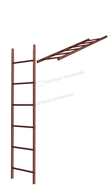 Лестница кровельная стеновая дл. 1860 мм без кронштейнов (3011) ― купить недорого в Атырау.